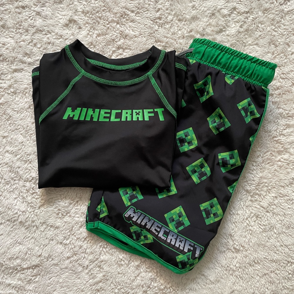 Minecraft Boy Swimwear Set (Size 6/7)